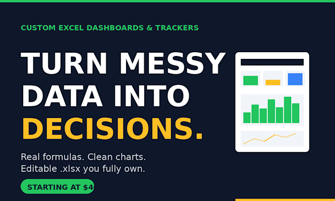 build a custom excel dashboard or business tracker