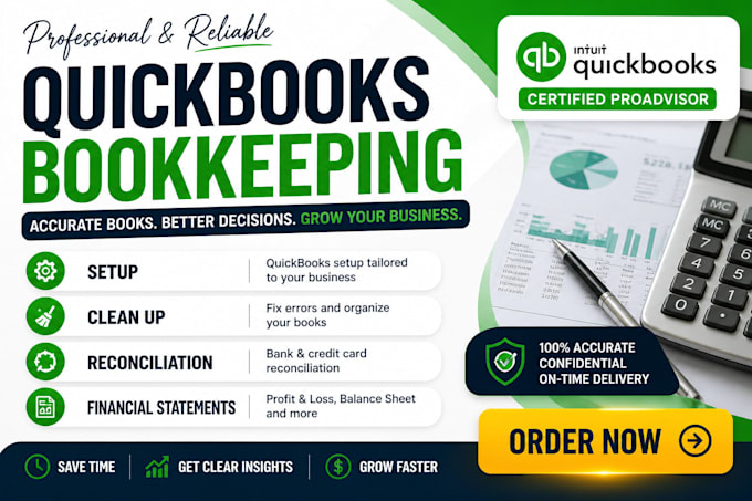 do accounting setup and clean up bookkeeping using quickbooks online