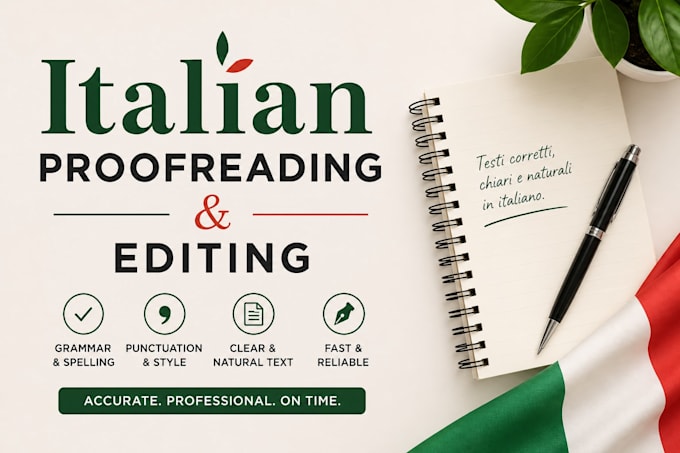 proofread and edit italian texts professionally