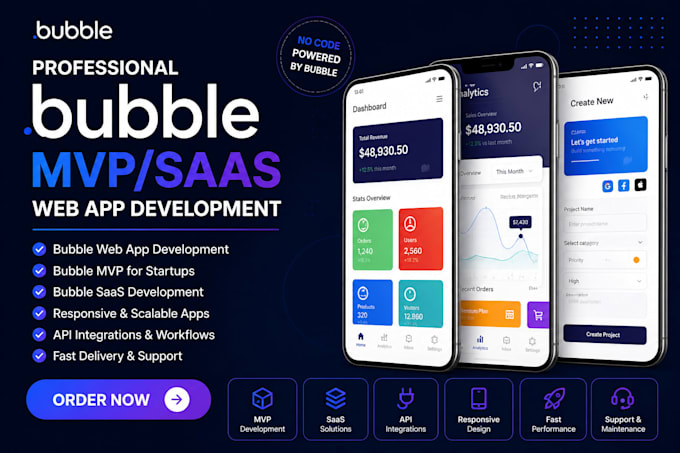develop bubble website saas bubble mvp bubble developer