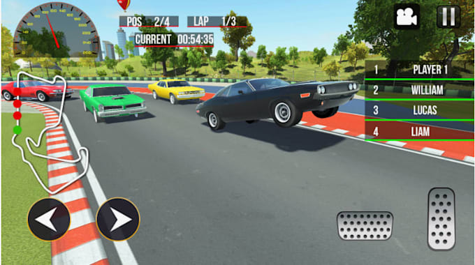 develop 2d 3d multiplayer car racing game for android, ios and pc using unity