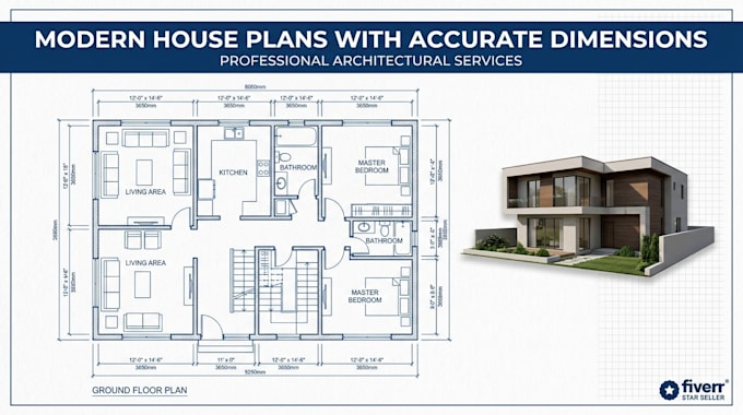 design modern house plans with accurate dimensions