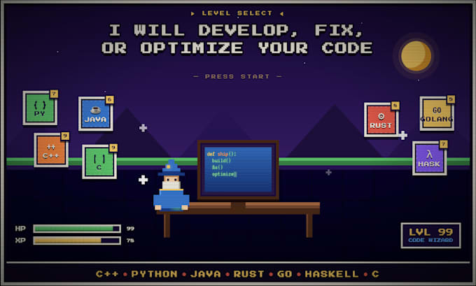 develop, fix, or optimize your code in cpp and python