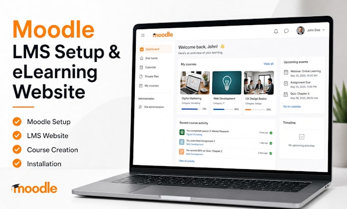 do moodle lms expert elearning website setup moodle courses, moodle installation