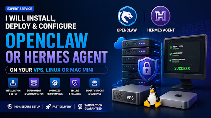 install, setup openclaw or hermes agent telegram bot on your vps linux mac mini