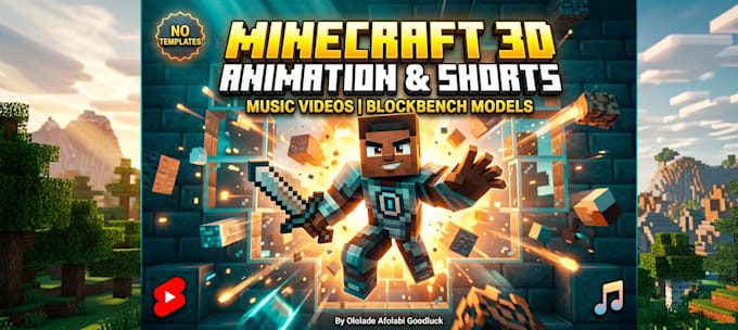 3d animation minecraft video intro blockbench model music video shorts