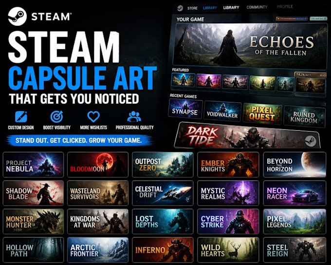 create steam capsule artwork game poster cover art steam banner boost wishlist