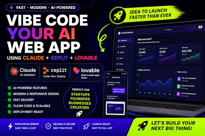 vibe code your claude code web app, replit and lovable apps