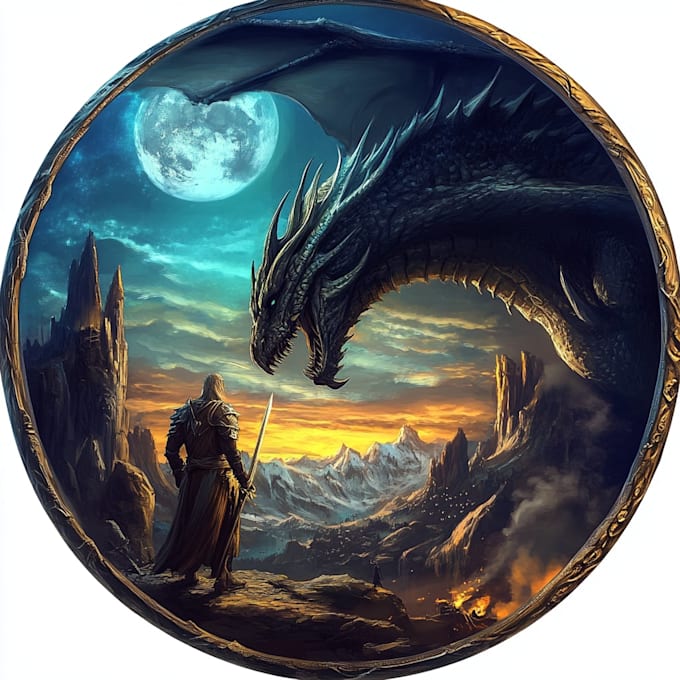 awesome rpg fantasy or sci fi logo