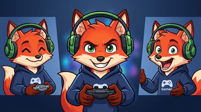 create a custom gaming mascot pngtuber avatar for twitch youtube and veadotube