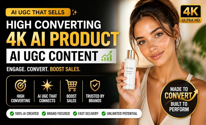 High converting 4k ai product, ai ugc videos for ecommerce sales by ...