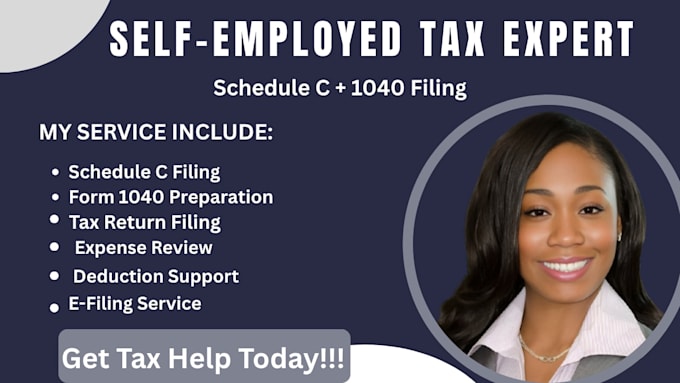 prepare schedule c and 1040 US tax return and maximize deductions