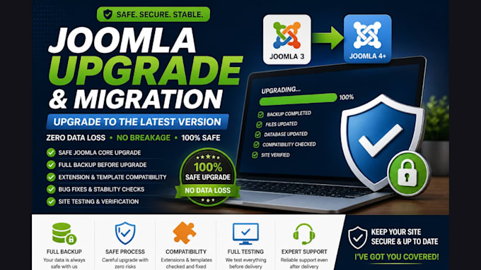 upgrade or migrate your joomla website to the latest version safely