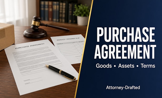 draft a clear purchase agreement for goods or assets