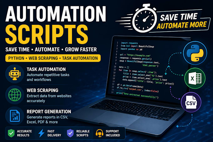 create python automation for repetitive business tasks