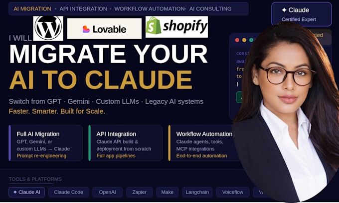 do claude ai code migration ecommerce store to wordpress shopify shopware replit