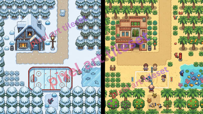 pixel art tileset tilemap top down tiles rpg maker game assets environment tiles
