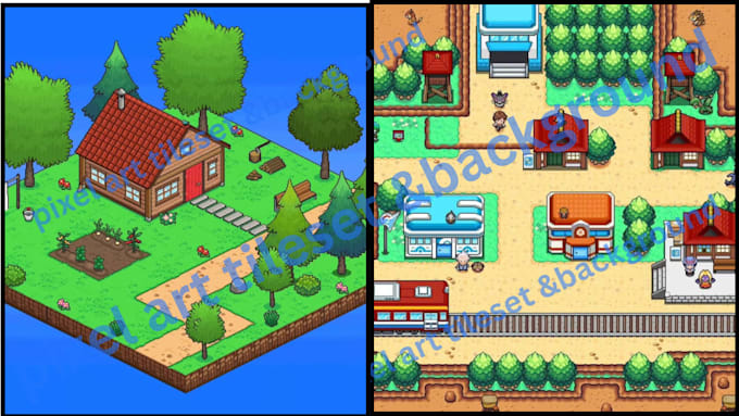 pixel art tileset tilemap game environment rpg maker pixel art scene background