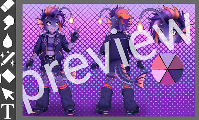 draw furry reference sheet, fursona, anthro oc, ref sheet, avatar, sfw nsfw