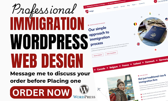design converting immigration website visa agents website consultancy website
