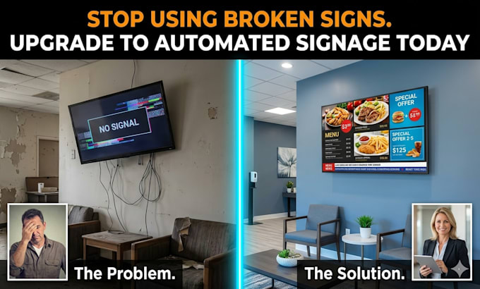 setup automated digital signage with live data sync and remote management cloud