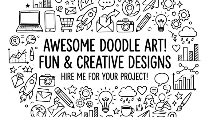 create seamless doodle pattern for fabric packaging
