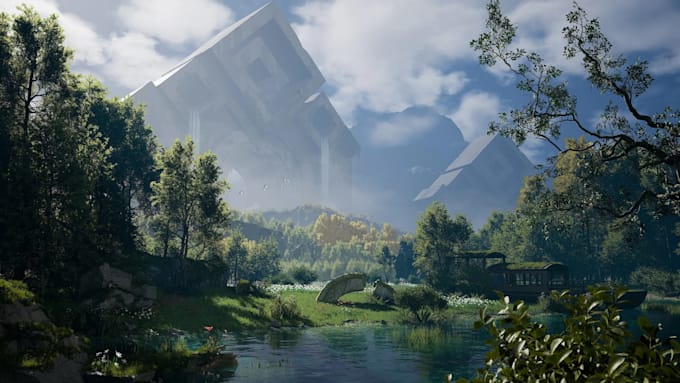 3d game environment 3d level design 3d game map 3d landscape design in unity ue5