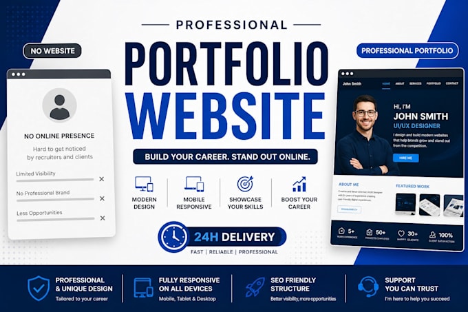 create a professional portfolio website for your career