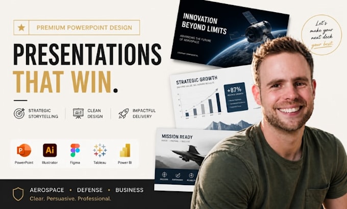 aerospace PPT design, defense presentation, engineering proposal slides, pitch