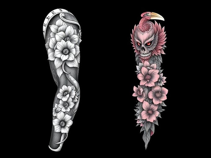 create a tattoo design of tattoo sleeve