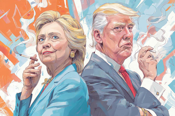 do an political or satirical cartoon art