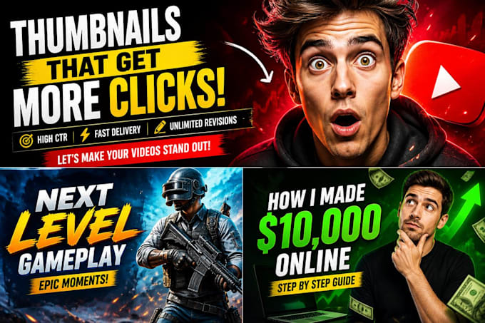 design eye catching youtube thumbnails fast