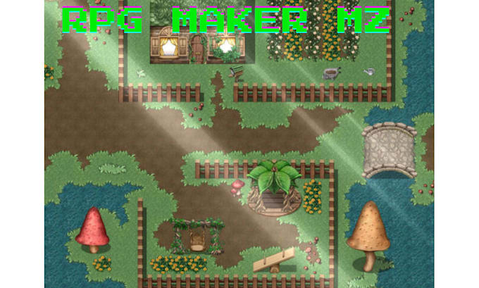 create rpg maker mv mz xp tileset, map, pixel art game assets