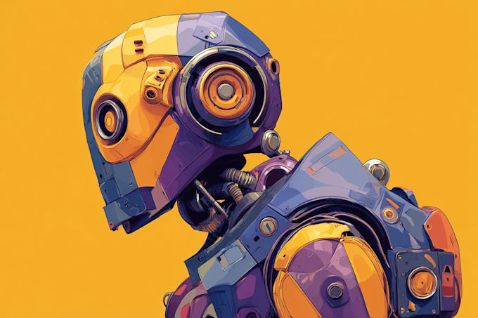 design sci fi mecha and robot concept art