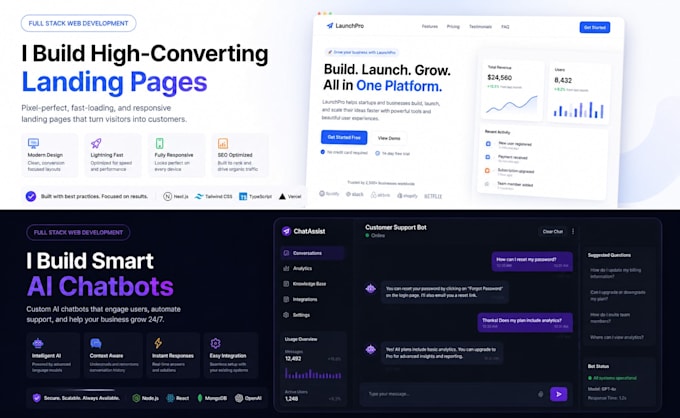 build full stack website as 7 yoe big tech engineer