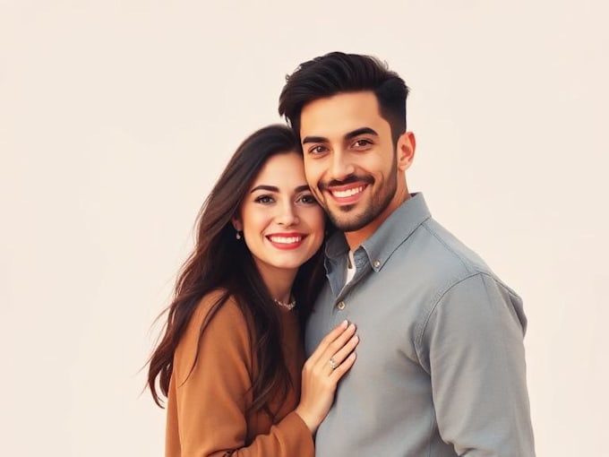 paint gorgeous couple portrait