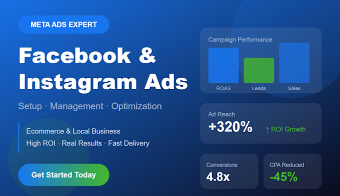 setup and manage meta ads for ecommerce and local business