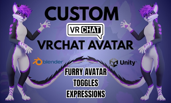 create, design and rig custom vrchat avatar for PC and quest
