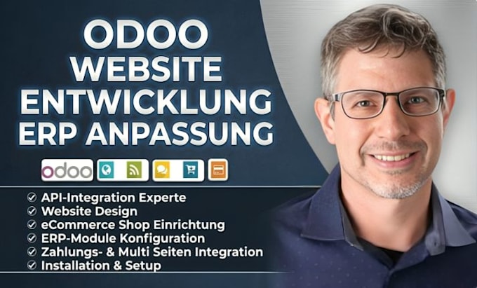 odoo website entwicklung, erp anpassung, API integration experte