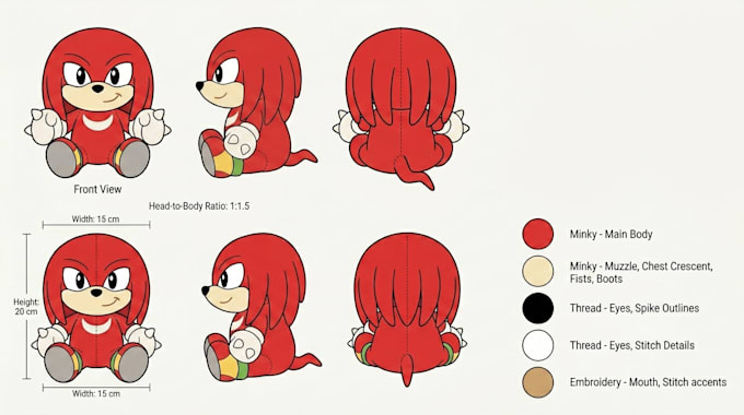 design a custom plushie reference sheet for your stuffed toy