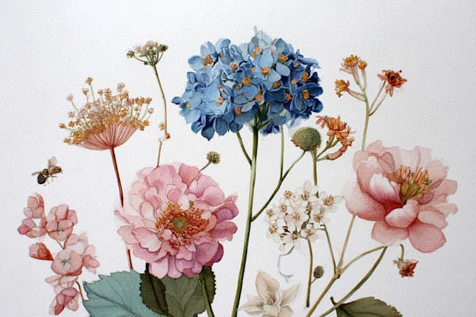 create a botanical watercolor illustration