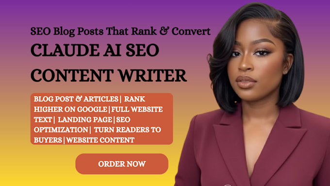 write SEO optimized blog posts articles and website content using claude ai