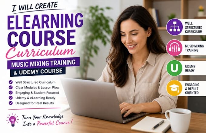 create elearning course curriculum music mixing training online course on udemy
