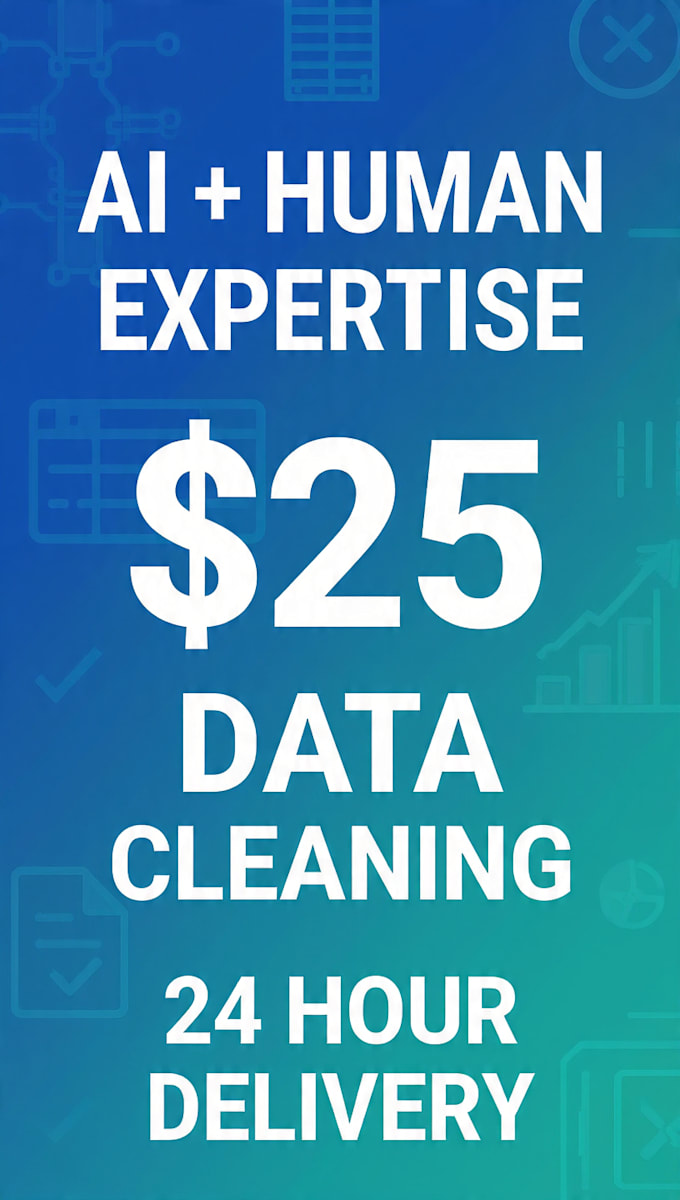 do ai powered data cleaning and excel data entry with claude in 24 hours