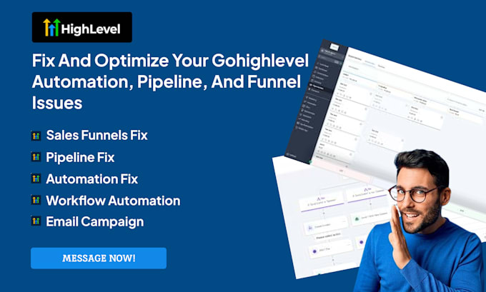 fix and optimize your gohighlevel automation, pipeline, and funnel issues