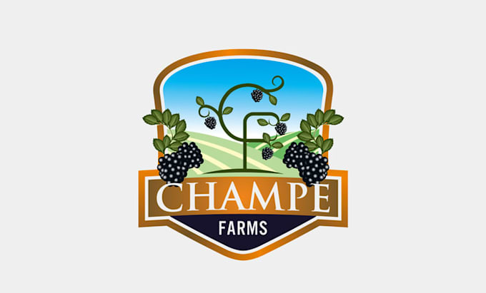 create agriculture theme logo for champe farms