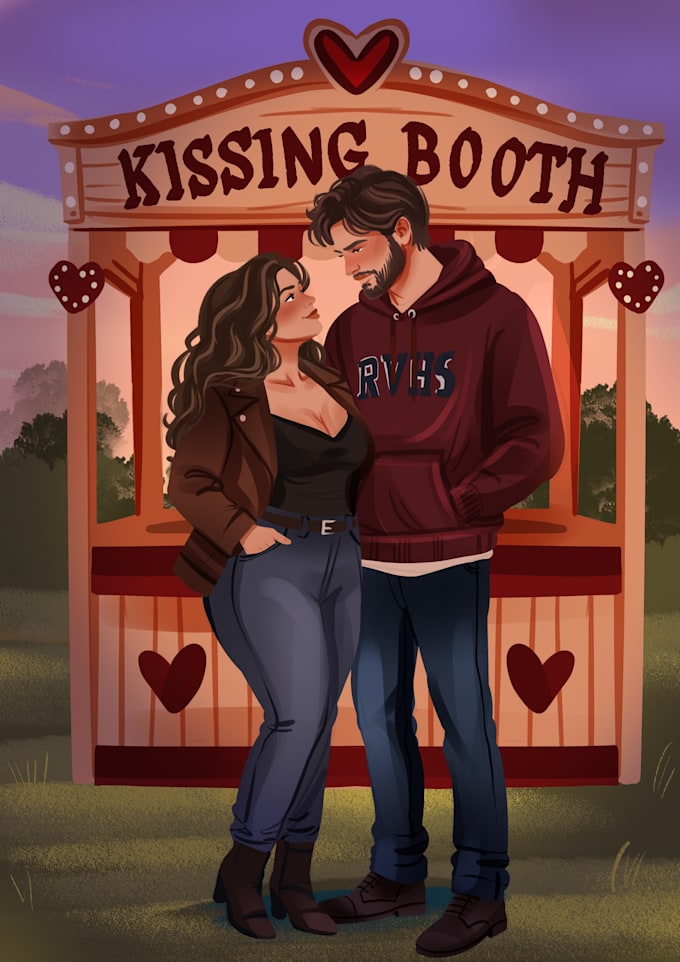 draw cover and romance illustration for novels