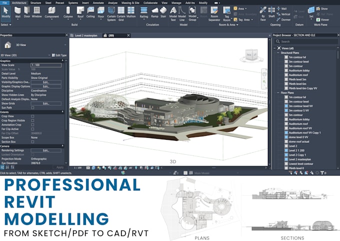 do 3d bim modelling on revit