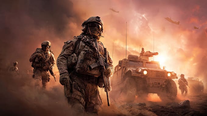 draw tactical, warrior ,or military themed illustrations