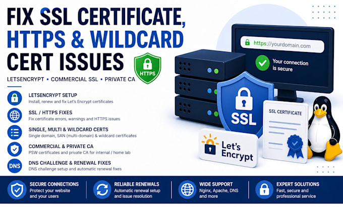 fix SSL certificate, https, letsencrypt and wildcard cert issues